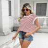 Zeagoo Summer Tops for Women 2025 Short Sleeve Sweaters High Neck Knitted Lightweight Sweater Vest view 4