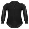 iiniim Men's Long Sleeve Ballroom Latin Salsa Dance Shirt Bodysuit Button Sparkly Rhinestones Leotard Tops Black Large view 3