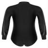 iiniim Men's Long Sleeve Ballroom Latin Salsa Dance Shirt Bodysuit Button Sparkly Rhinestones Leotard Tops Black Large view 4