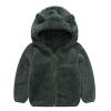 Winter Coat Toddler Zipper Outwear Thick Toddler Warm Ear Baby Kids Boy Cute Hooded Coat (Dark Gray, 12-18 Months) view 1