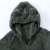 Winter Coat Toddler Zipper Outwear Thick Toddler Warm Ear Baby Kids Boy Cute Hooded Coat (Dark Gray, 12-18 Months) view 2