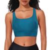 Firpearl Women Modest Bikini Top Only No Bottom - Push Up Swimsuits with Underwire Bra Support Blue Coral US10 view 2