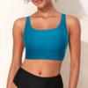 Firpearl Women Modest Bikini Top Only No Bottom - Push Up Swimsuits with Underwire Bra Support Blue Coral US10 view 3