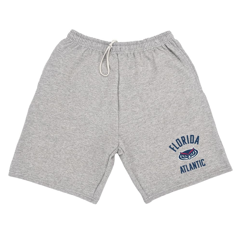 Campus Lab Florida Atlantic University Arched Text Mens Sweat Shorts, Athletic Heather, 2X-Large