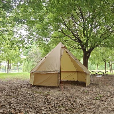 2 Person Yurt Bell Tent with Stove Jack (Brown)