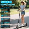 Qlaway 8.5" Aluminum Alloy Frame E Scooter for Adults 19 MPH Sport Escooter 350W Motor, Electric Scooter Up to 22 Miles Range, Bearing 265 LBS/APP Control-White view 2