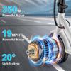 Qlaway 8.5" Aluminum Alloy Frame E Scooter for Adults 19 MPH Sport Escooter 350W Motor, Electric Scooter Up to 22 Miles Range, Bearing 265 LBS/APP Control-White view 3