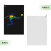 ASEDFGT Soccer Players Golf Towel 16 x 24 Inch Golf Towels for Golf Bags Polyester Golf Towel with Carabiner Clip Men and Women Golf Accessories view 2