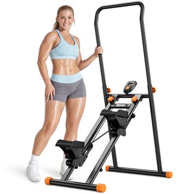 Niceday Steppers for Exercise at Home, Stair Stepper with Handlebar, Stair Climber, Stair Master with 300LBS Loading Capacity-Black