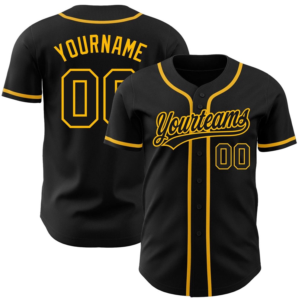 Custom Baseball Jersey, Baseball Jersey Customize, Baseball Jersey, Custom Jersey Baseball, Baseball Jersey Men, Custom Black Black-Gold Baseball Jersey, Baseball Shirt Men, Softball Jersey