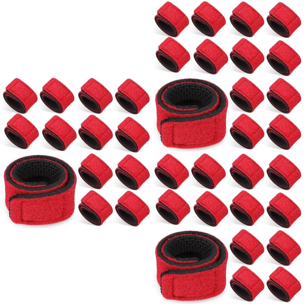 Toddmomy 3sets Fishing Pole Sleeve Protector Rod Straps Fishing Pole Clips Rod Wraps 10pcs*3