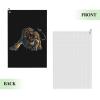 ASEDFGT Angry Lion Golf Towel 16 x 24 Inch Golf Towels for Golf Bags Polyester Golf Towel with Carabiner Clip Men and Women Golf Accessories view 2