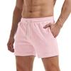 AIMPACT Mens Sweat Workout Shorts 5 Inch Inseam Cotton French Terry Pajama Lounge Short Shorts for Men Pink view 1