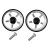 2PCS Easy Wheels Hollow Design Easy Wheels With M6 Bolt For Brompton Folding Bike(silver) view 1