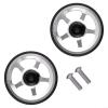2PCS Easy Wheels Hollow Design Easy Wheels With M6 Bolt For Brompton Folding Bike(silver) view 3