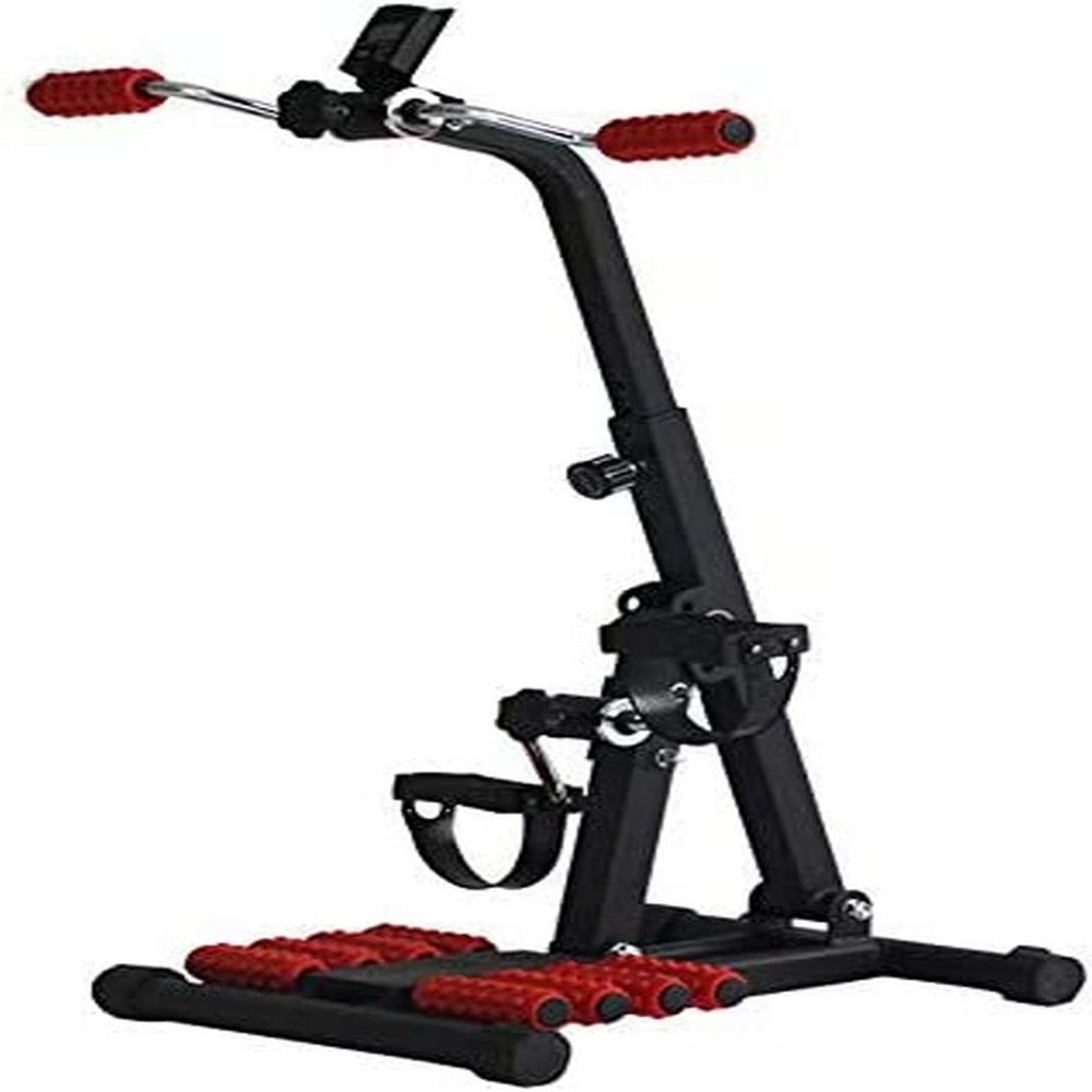 Electric Pedal Deluxe Home Stationary Bike, Exercise Upper Body, Lower Body & Cardio Simultaneously, Reinforced e, Nonslip Base-Built-in LCD Monitor Mini Exercise Bike Stepper