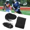 equlup Lacrosse Mesh String Kit, Black Nylon Wear Proof Woven Mesh Piece with 7 Braided Strings, Universal Accessory for Lacrosse Sticks view 3