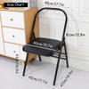 Eqvexd Iyengar Yoga Chair Foldable Backless Chair for Yoga Practice-Metal Yoga Assist Chair for Deepening Yoga Practice,Normal,Black view 2