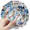 100 PCS Los Angeles Dodgerzzz Stickers Baseball Colorful Aesthetic Decals Vinyl Sticker Waterproof for Water Bottle Computer Laptop Luggage Phone Car Skateboard Bumper 2-3 inches view 2