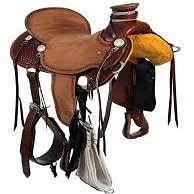BNB International Handmade Wade Tree A Fork Roping Ranch Work Premium Western Saddles for Horses Leather Equestrian Trail Horse Saddles Tack Size: 10"-18" inches Seat, Available MO348 (17)