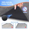 Upgraded Bath Mat 24x36Inch, Thin Bath Mats Rugs with Rubber Backing Non-Slip, Absorbent,Quick Dry Machine Washable, Home Decor Accessories Cozy Cloth Bathroom Rugs fit Under Door/Sink/Tub-Dark Grey view 3