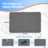 Upgraded Bath Mat 24x36Inch, Thin Bath Mats Rugs with Rubber Backing Non-Slip, Absorbent,Quick Dry Machine Washable, Home Decor Accessories Cozy Cloth Bathroom Rugs fit Under Door/Sink/Tub-Dark Grey view 4