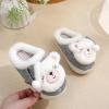 Anddyam Girls Cute Bear Slippers Household Anti-Slip Indoor Home Shoe for Kids(8-9 toddler, bear grey) view 2