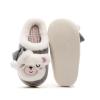 Anddyam Girls Cute Bear Slippers Household Anti-Slip Indoor Home Shoe for Kids(8-9 toddler, bear grey) view 4