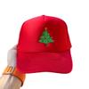 NACRE APPAREL Xmas Tree Embroidered Trucker Hat Christmas Embroidery Baseball Hat Neon Green #140 view 1