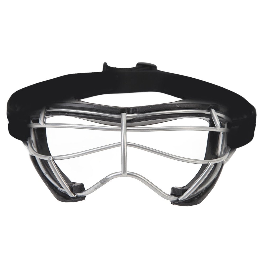 Lacrosse Goggle with Silicone, Ergonomic Designed Frame Field of Ferroalloy Anti Slip Texture for Womens Lacrosse with Hockey Goggle