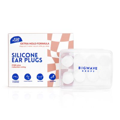 BigWave Drops Silicone Putty Ear Plugs (4 Pairs) - Noise-Cancelling Wax Ear Plugs for Swimming, Travel & Shooting