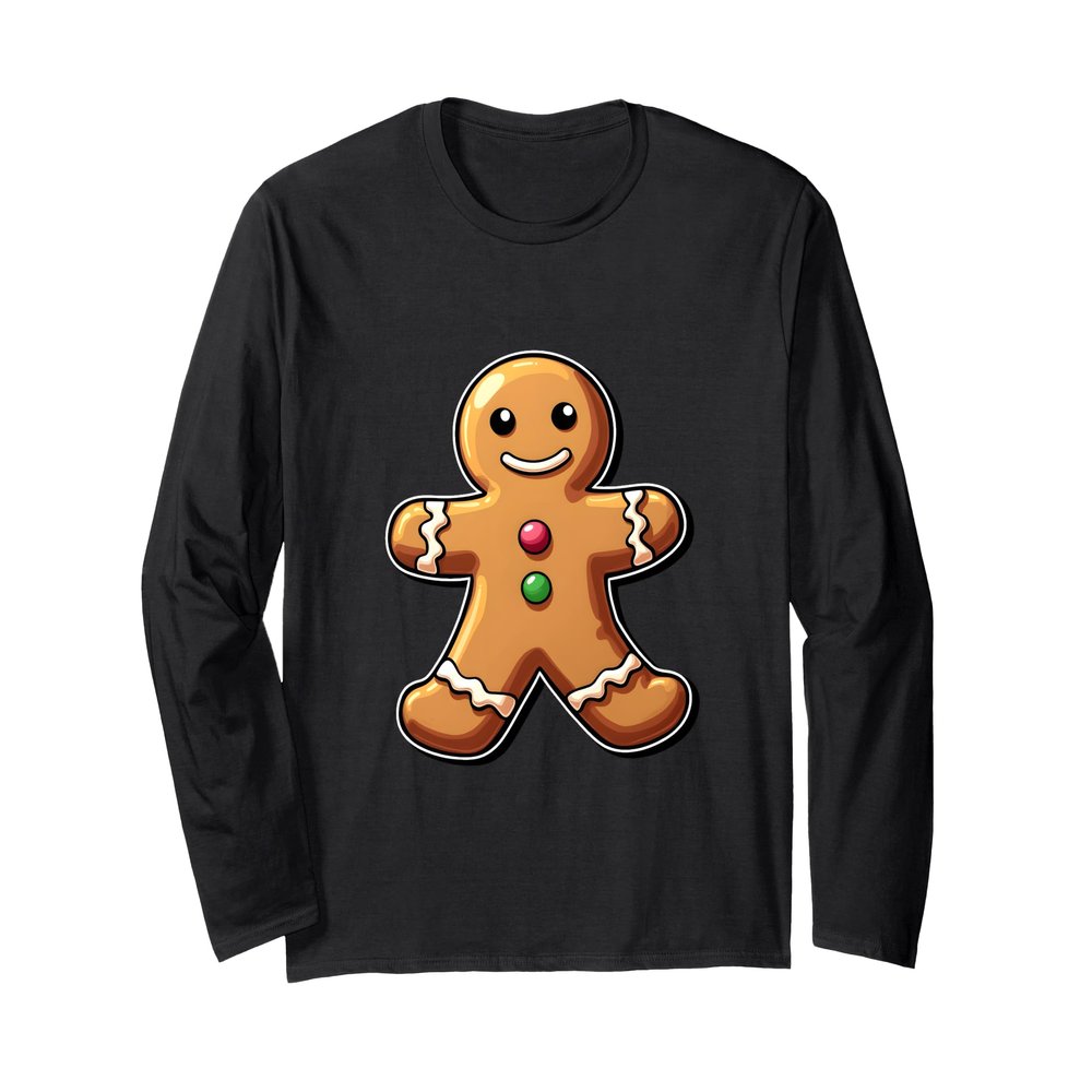 Gingerbread Man Christmas Cookie Baking Holiday Tee Long Sleeve T-Shirt