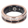 Zopsc Smart Rings for Men & Women, Diamond Decorated Ti Steel Shell Health Rings with Exercise Tracking, Steps Counter, Rotatable Fitness Tracker for Swimming, Running view 1