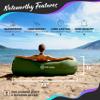Nevlers Military Green Inflatable Lounger | No-Pump Blow Up Couch | 210T Polyester Outdoor Lounger for Use as Music Festival Essentials | Air Couch Inflatable Chair for Kids w/ 450 lbs. Capacity view 2