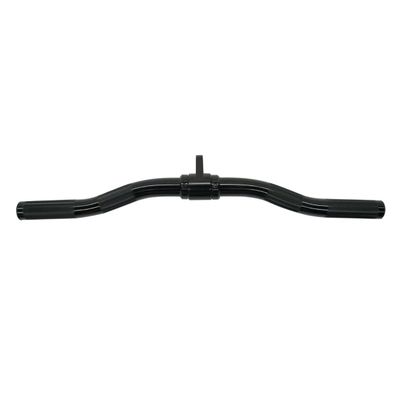 Gronk Fitness Aluminum Revolving Curl Bar Attachment for Functional Trainer Cable Machine | Black