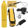 Yechiry 0.5L Diving Oxygen Cylinder, Oxygen Cylinder Underwater Breather with Breathing Valve & Storage Bag Portable Oxygen Cylinder for Professional (Yellow Oxygen Bottle + view 1