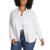 Jachs Girlfriend Women's Super Soft Feel Flannel Shirt (White Plaid,Large) view 3