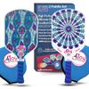 4Joy Pickleball Paddle - Premio Series - Thermoformed Premium T700 Carbon Fiber Pickleball Paddle Face - 16MM Honeycomb Core - Carbon Fiber - Cushioned Vegan Leather Stitched Grip (Fitz & Damask) view 1