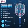 4Joy Pickleball Paddle - Premio Series - Thermoformed Premium T700 Carbon Fiber Pickleball Paddle Face - 16MM Honeycomb Core - Carbon Fiber - Cushioned Vegan Leather Stitched Grip (Fitz & Damask) view 3