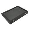 Acouto Pin Display Case Transparent for Med Jewelry Pins Badge Collection in Black Leather 35x24x5cm (PU Leather, 35x24x5cm / 13.8x9.4x2.0in) view 4