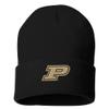 UGP Campus Apparel - BN508 - Purdue Boilermakers Primary Logo - Sports Team Cuffed Beanie - One Size - Black view 1