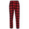 Bottoms Out Men's Plaid Flannel Open Bottom Pants, Xlarge, Red/Black view 2