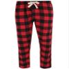 Bottoms Out Men's Plaid Flannel Open Bottom Pants, Xlarge, Red/Black view 3