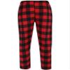 Bottoms Out Men's Plaid Flannel Open Bottom Pants, Xlarge, Red/Black view 4