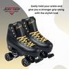 Sure-Grip Fame Black & Gold Unisex Indoor Roller Skates - Vegan Boot with Microfiber Lining - Offers Rock Nylon Plate & Aluminum Trucks - Matching 57mm Fame Black Indoor Wheels - Ideal for Beginners view 4