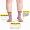 Wide Open Micro Crew Women's Socks - Merino Wool, Foliage Lightweight Everyday Wide Fit Socks for Women, Violet, Large view 2