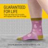 Wide Open Micro Crew Women's Socks - Merino Wool, Foliage Lightweight Everyday Wide Fit Socks for Women, Violet, Large view 4