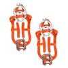 GLSTOY 1pair Outdoor Teeth Ice Cleats for Shoes Skid Spikes for Hiking Ice Fishing and Snow Removal Flexible and Random Colors view 1