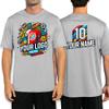 Custom Sport Performance T-Shirt - 100% Polyester, Moisture-Wicking, Personalized with Your Design - Proudly Printed in The USA, Silver, Medium view 1