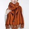 Colorful Flowers Cotton Pashmina Women Wrap Shawl Tassels Scarves Soft Winter Thick Tassel Warm Wrap Shawl (Black, A) view 2